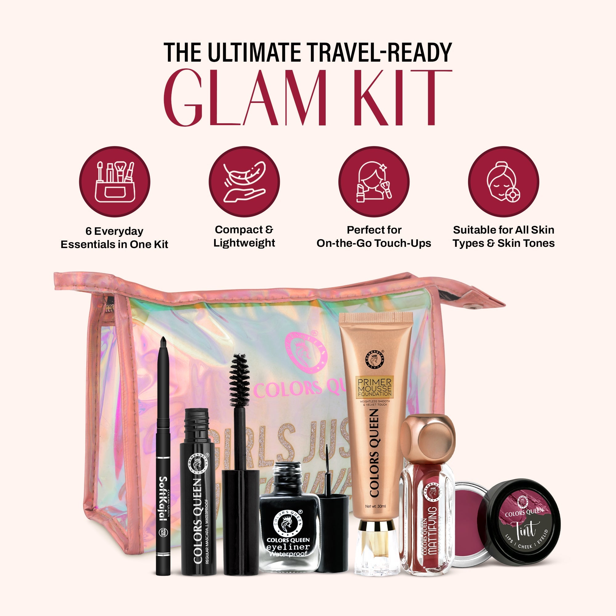 Travel Makeup Kit with Free Pouch