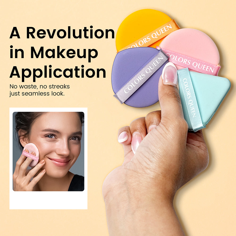 Pack of 4 Makeup Puffs with Powder, Foundation, Concealer & Multipurpose Puff