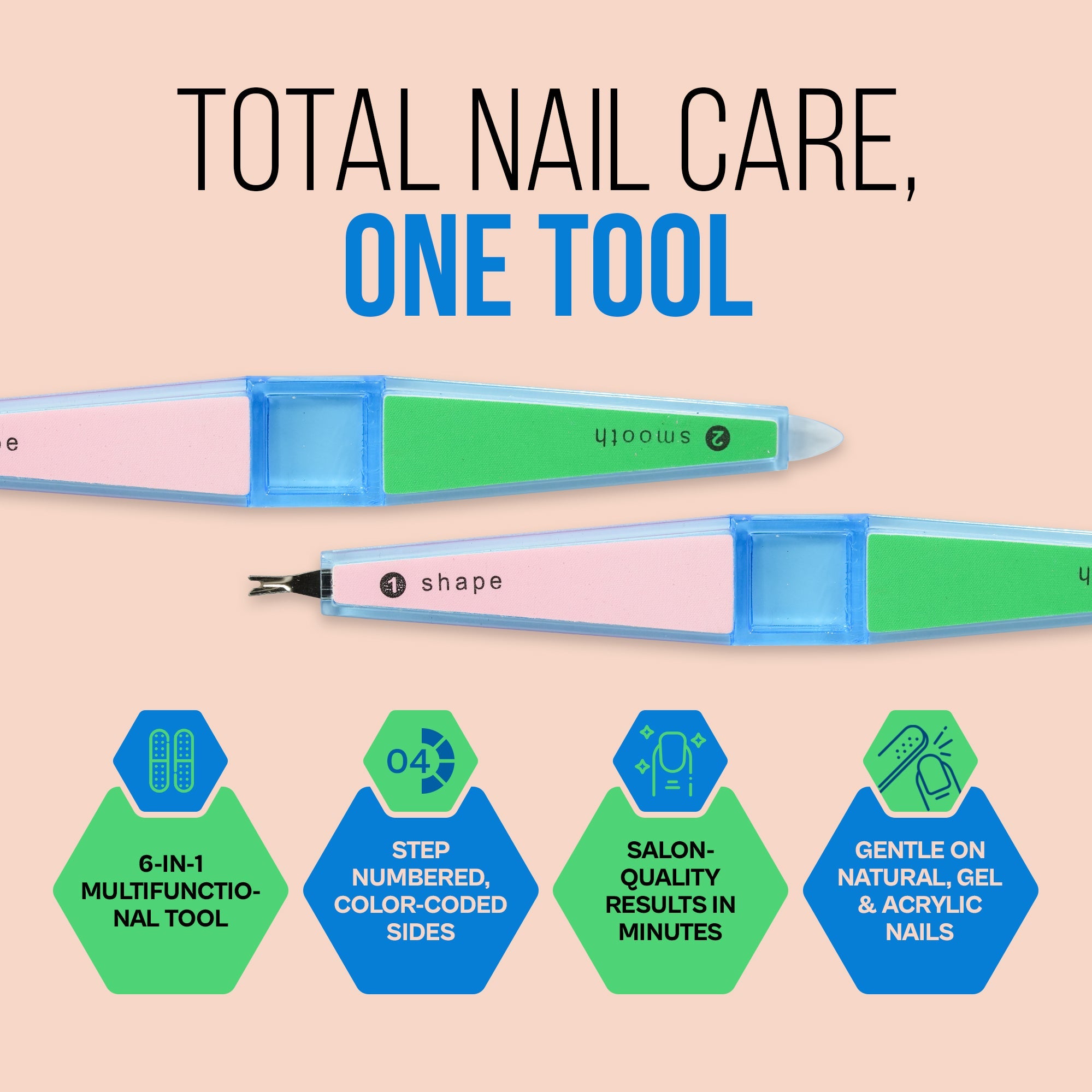PINKKUP 6 in 1  nail buffer