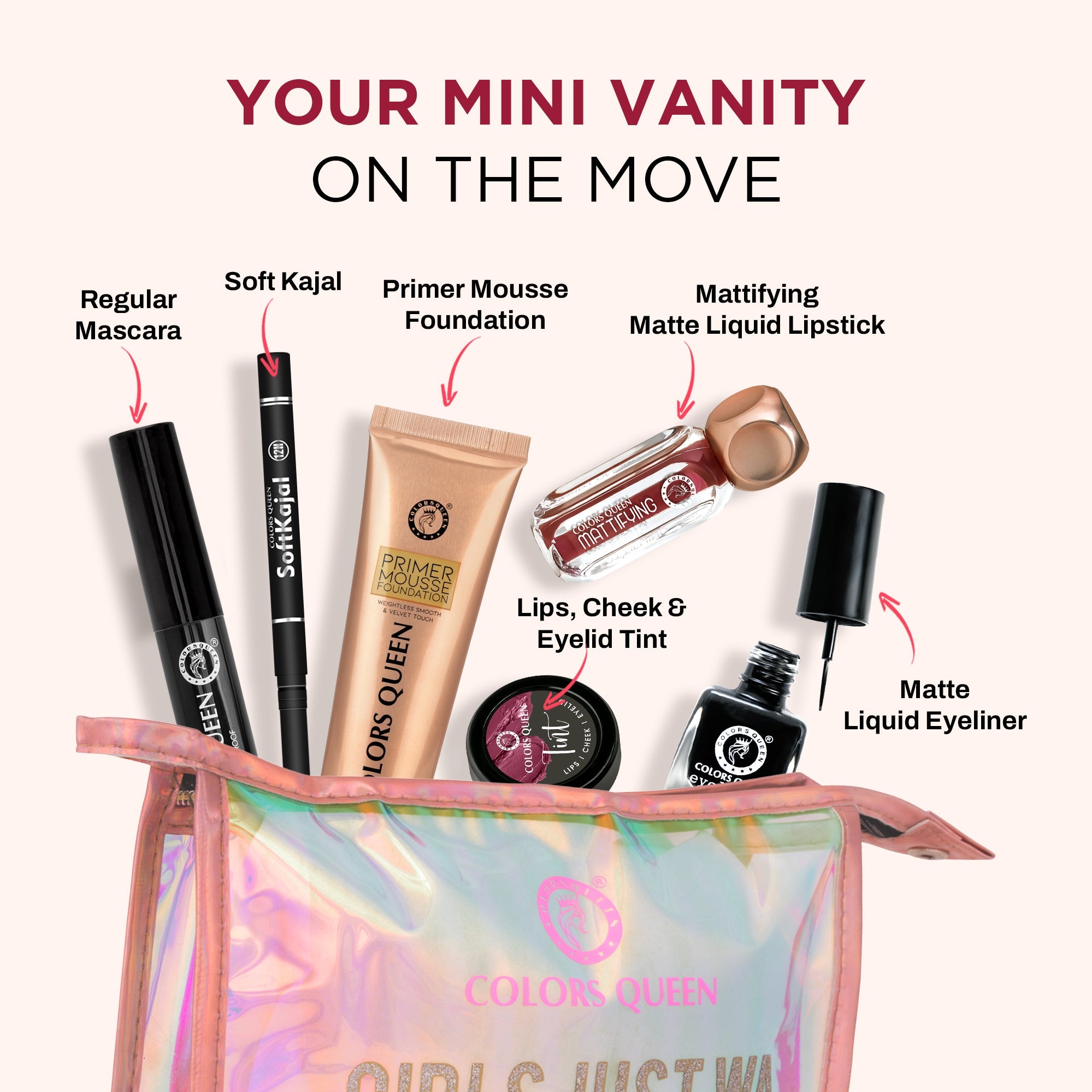 Travel Makeup Kit with Free Pouch