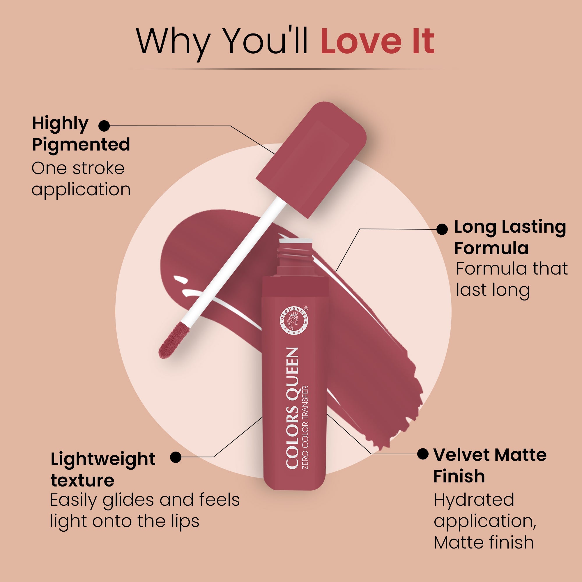 Zero Transfer Lipstick – Smudge Proof