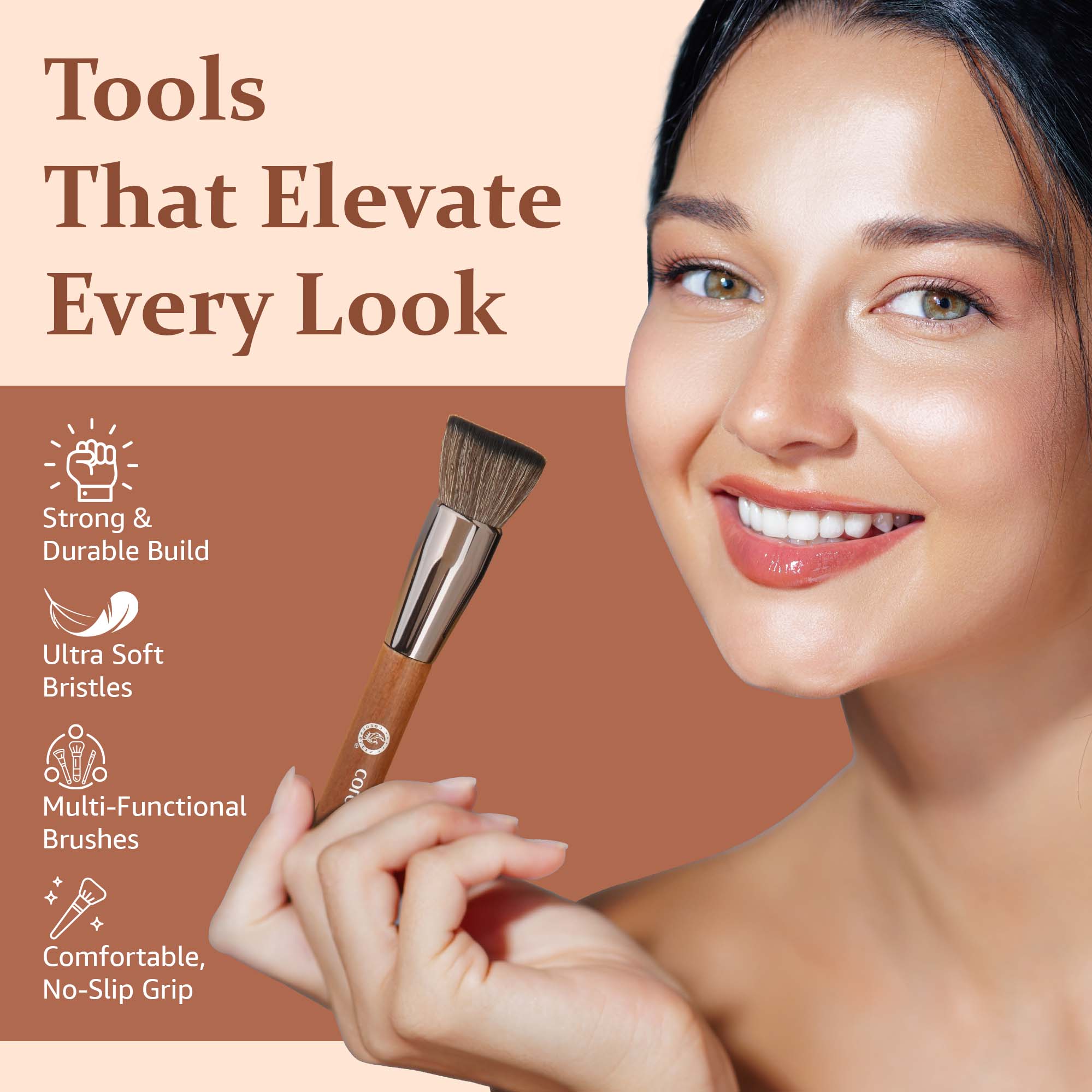 Blend & Buff Makeup Brush Set of 8 with Holder