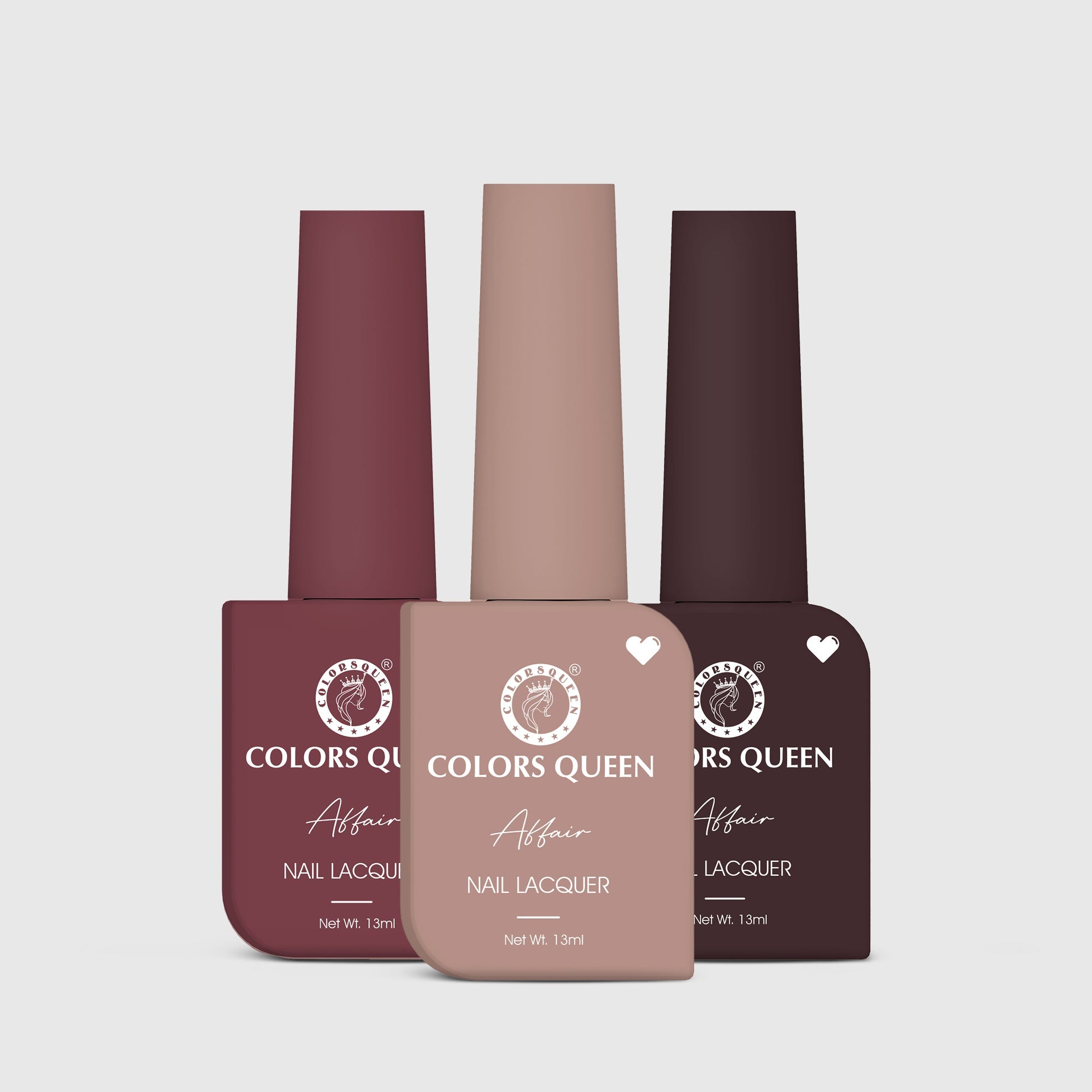 Affair Matte Nail Paint Set of 3 – Highly Pigmented Enamel