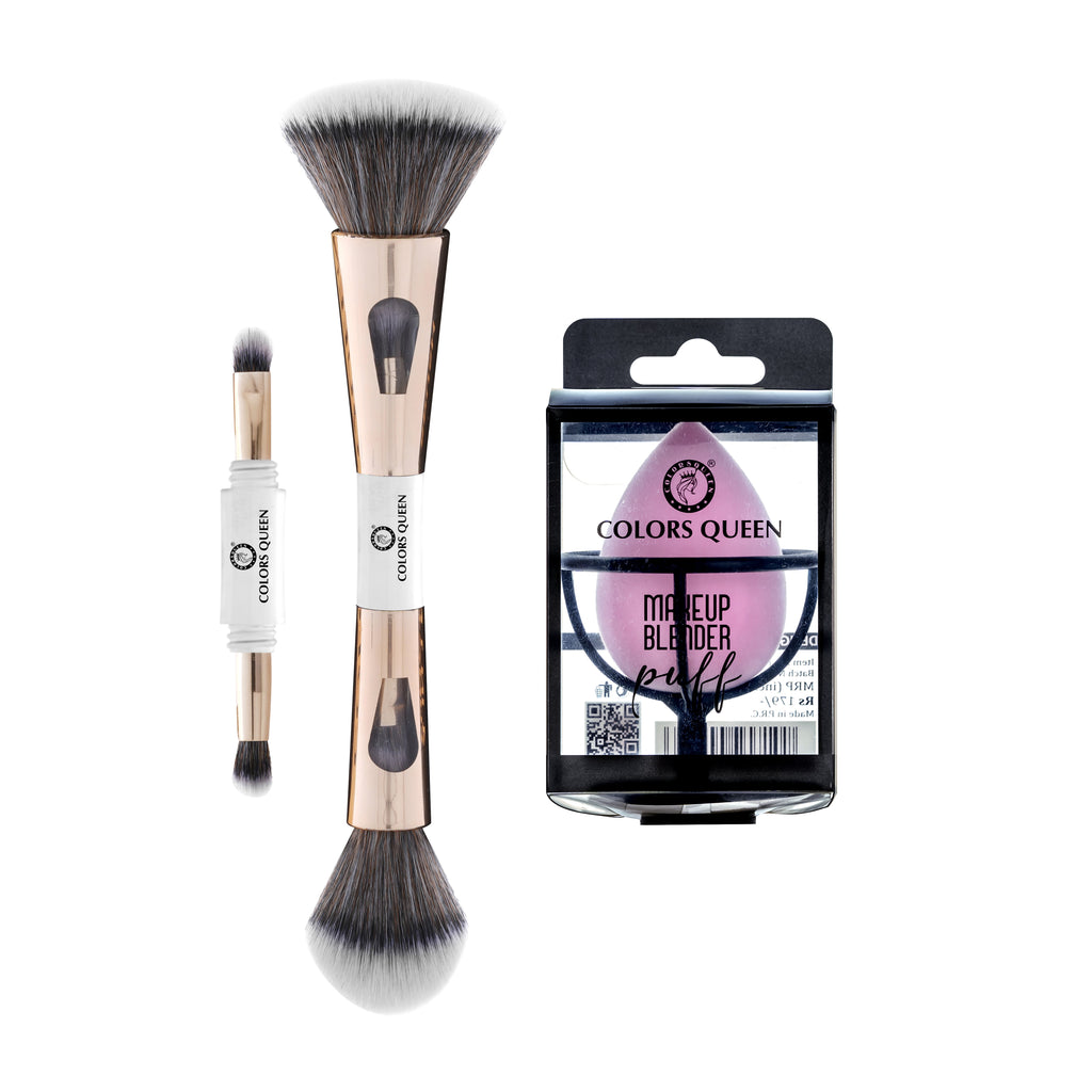4-in-1 Multi-Functional Brush and Beauty Blender Puff Combo