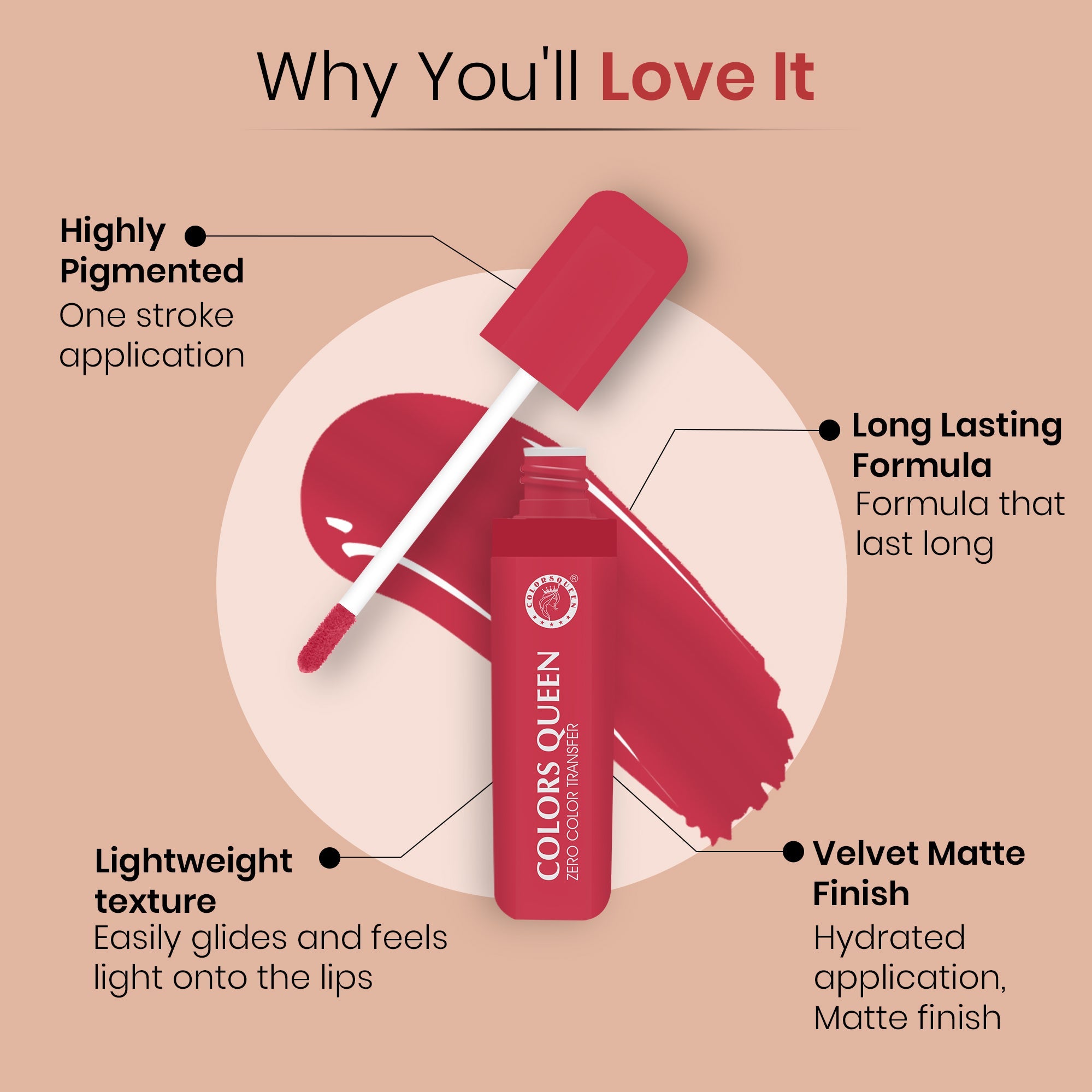 Zero Transfer Lipstick – Smudge Proof