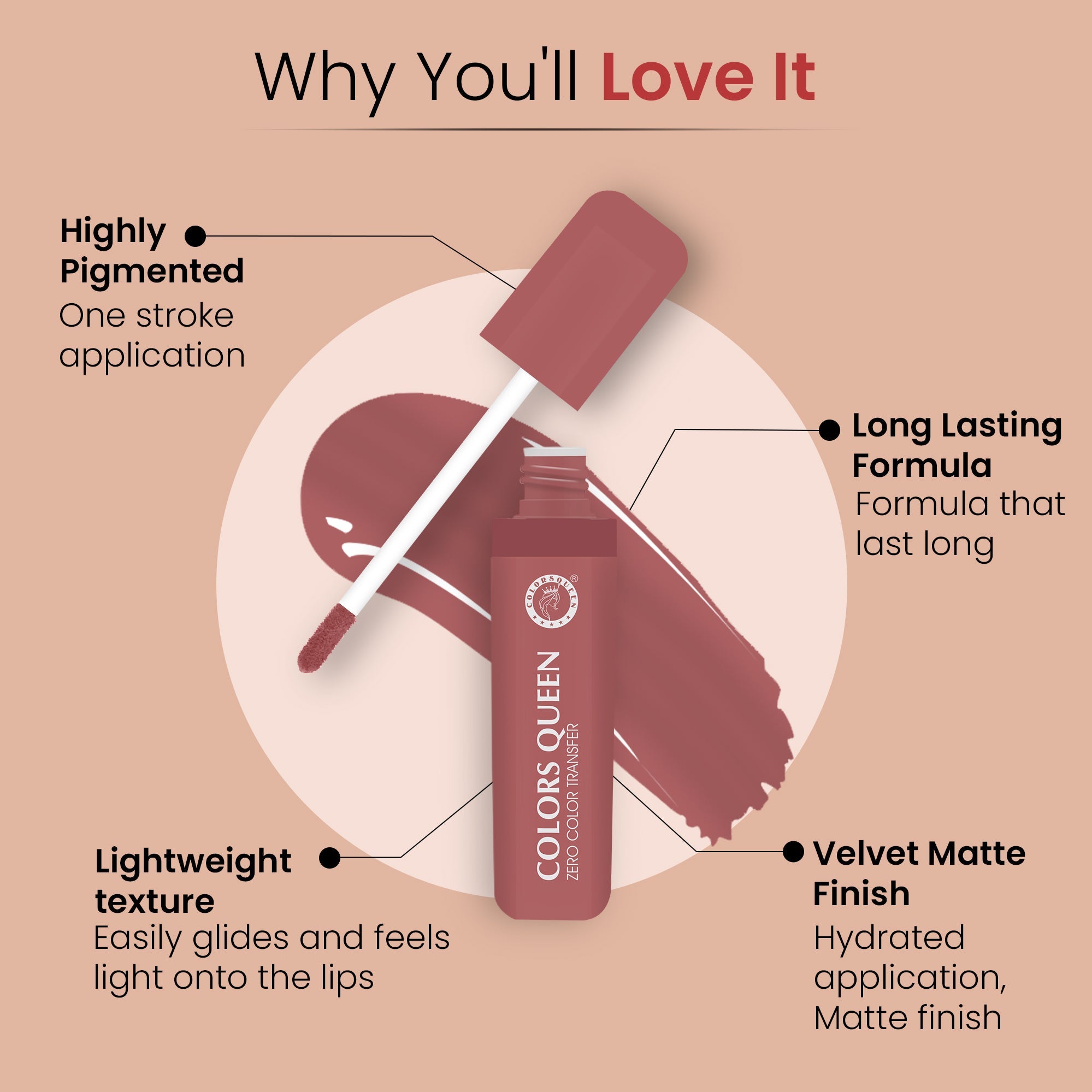 Zero Transfer Lipstick – Smudge Proof