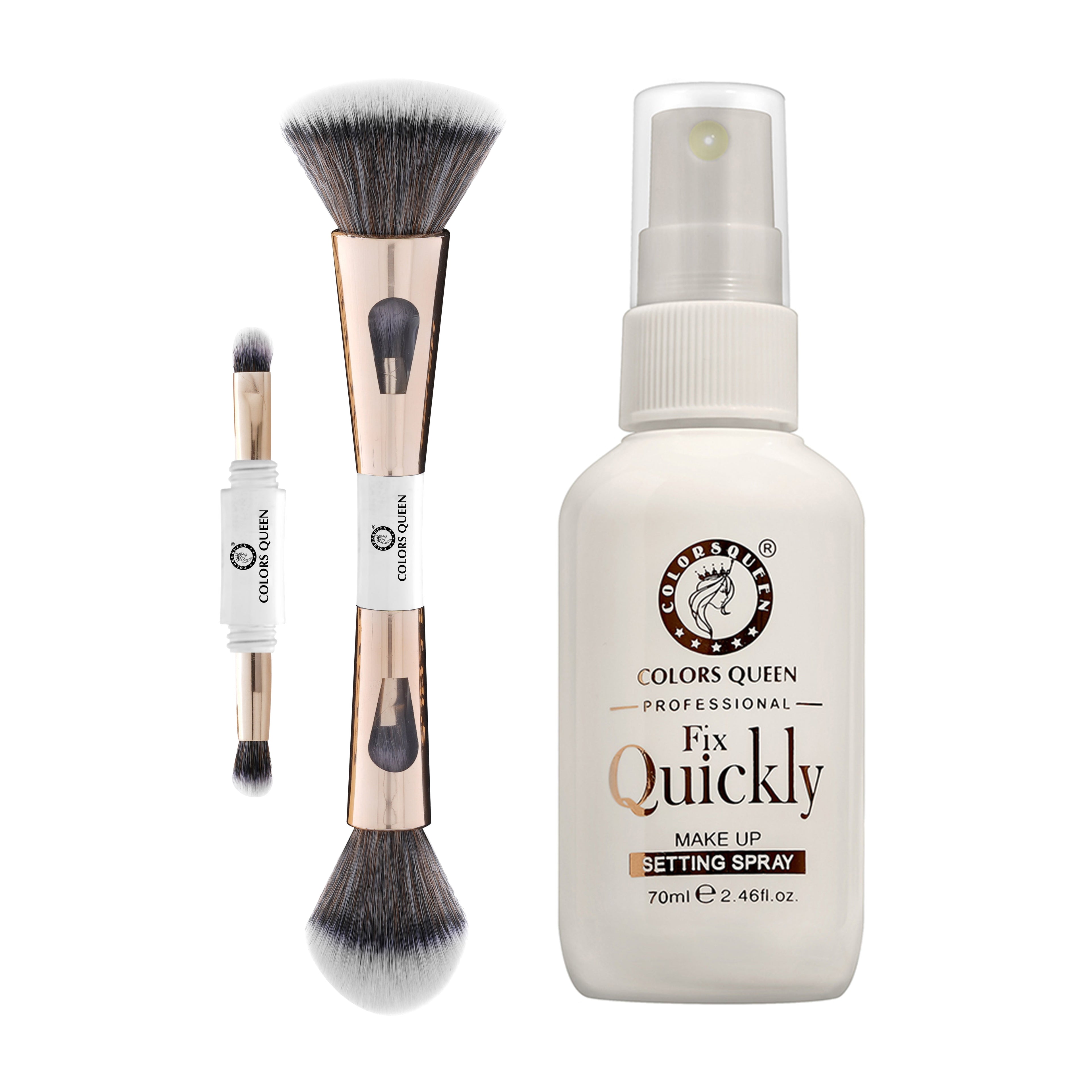 4-in-1 Multi-Functional Brush and Makeup Setting Spray Combo