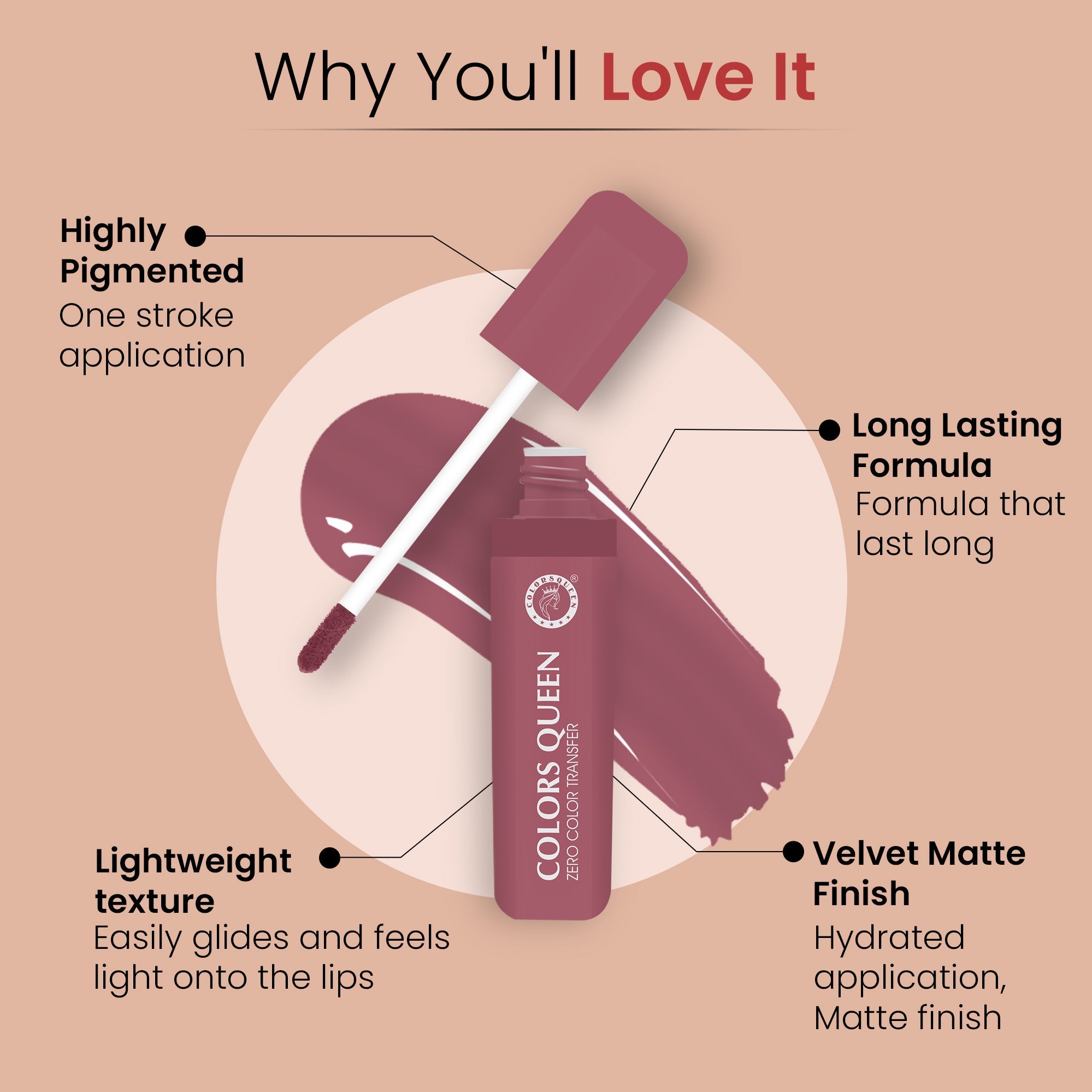 Zero Transfer Lipstick – Smudge Proof