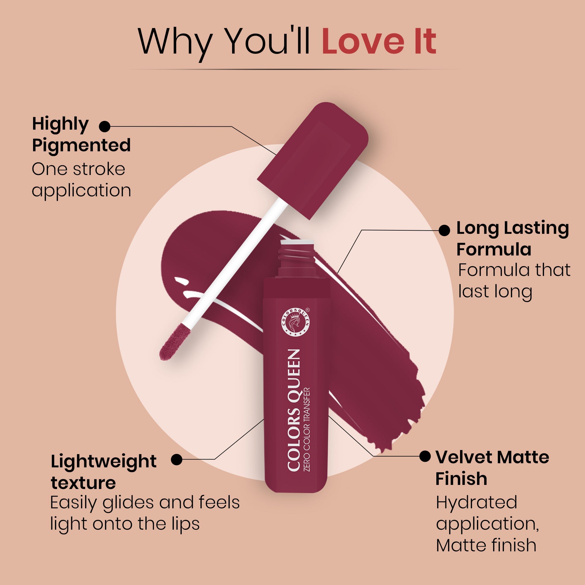 Zero Transfer Lipstick – Smudge Proof