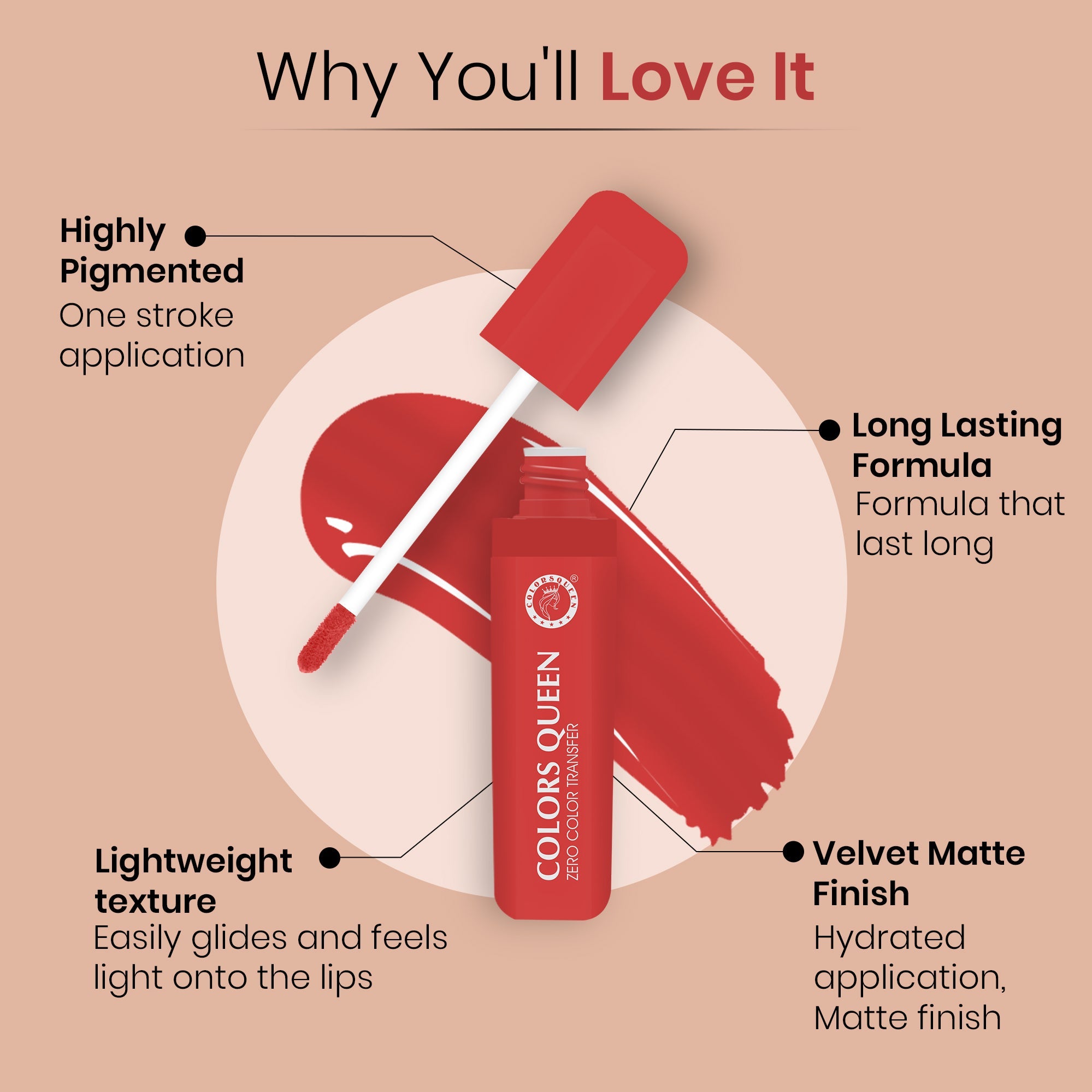 Zero Transfer Lipstick – Smudge Proof