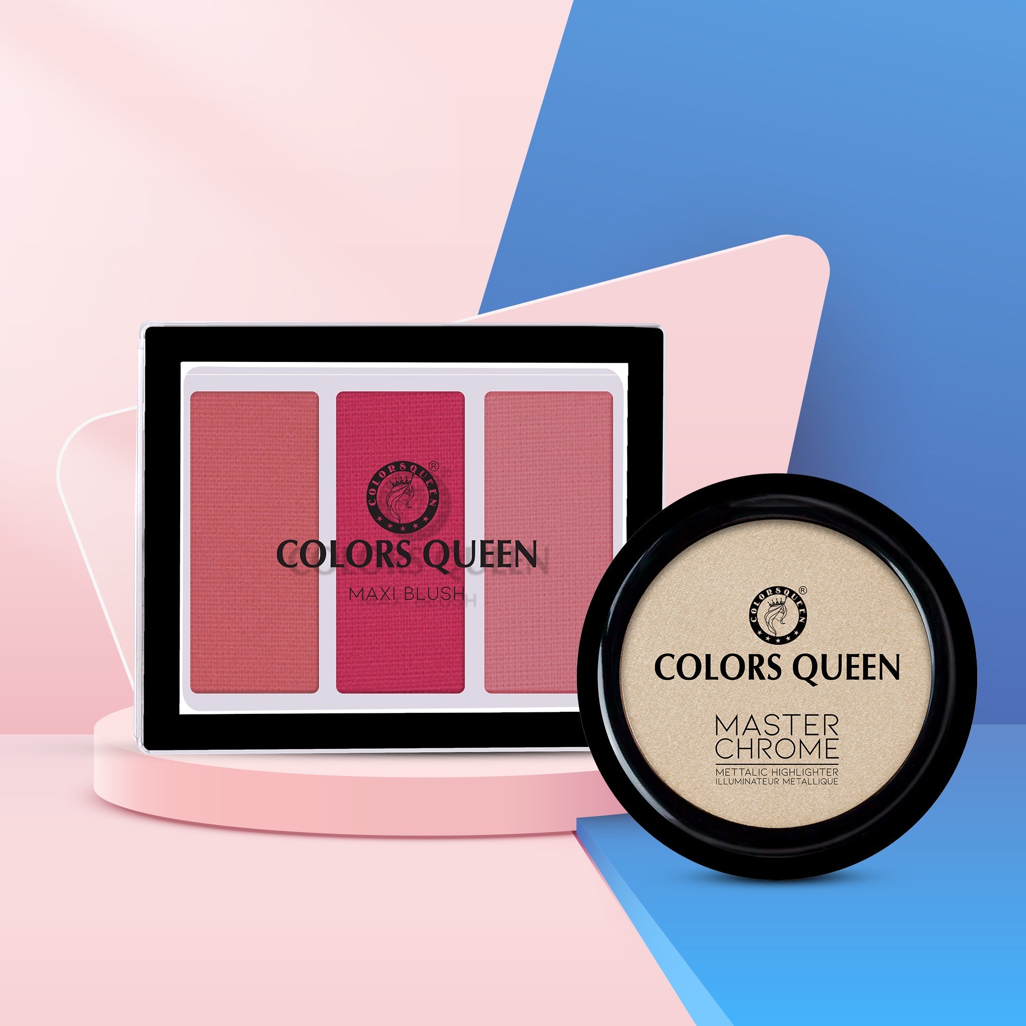 Maxi Blush + Master Chrome Metallic Highlighter - Combo
