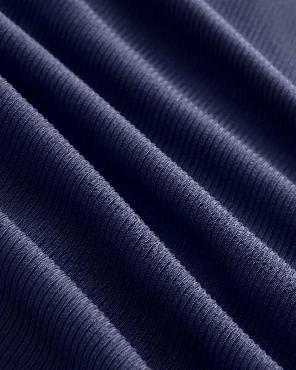 Navy Blue Fitted Knit Half Sleeve Top