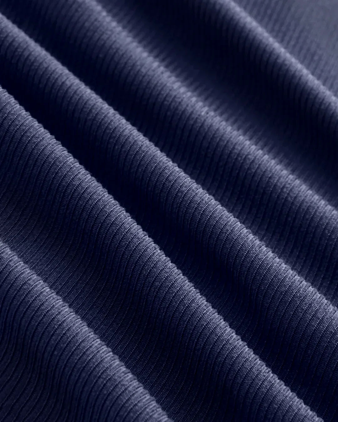 Navy Blue Fitted Knit Half Sleeve Top