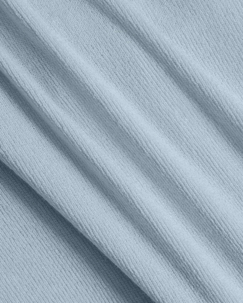 Square Neck Front Button Full Sleeve Top in Ice Blue
