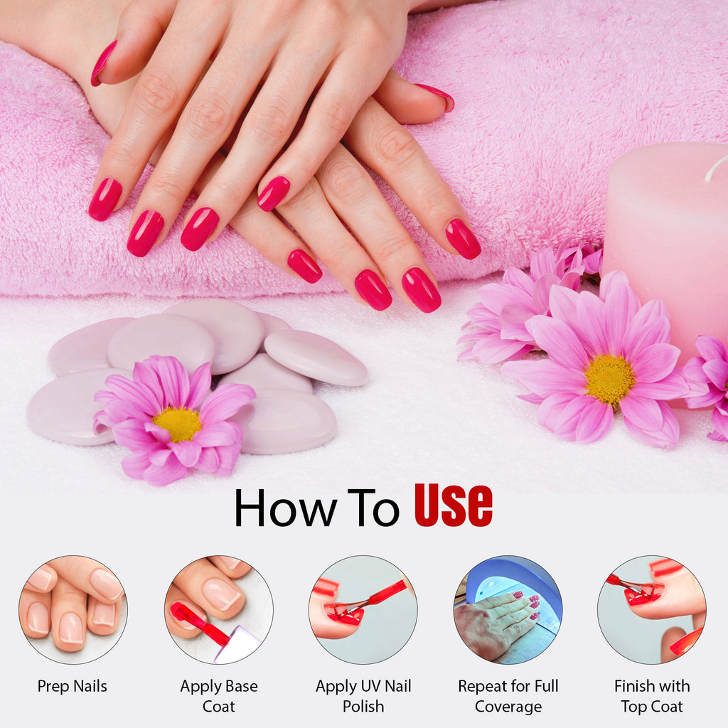UV LED Soak Off Gel Polish - Poppy Nail Colors | 15 ML