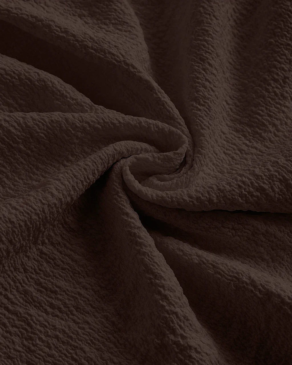 Square Neck Puff Sleeve A-Line Mini Dress in Chocolate Fondue