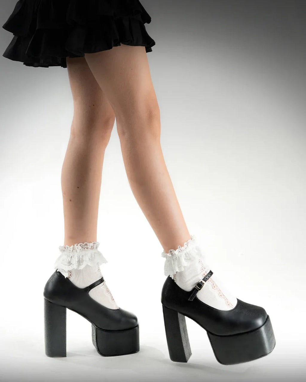 Mary Jane Platform Pump In Black