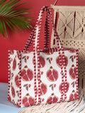Quilted Cotton Tote Bag - Pinkkup