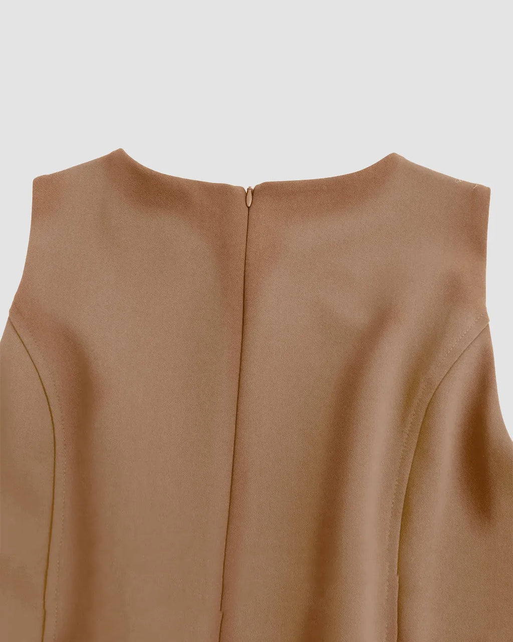 Mud Sleeveless Pleated Hem Dress