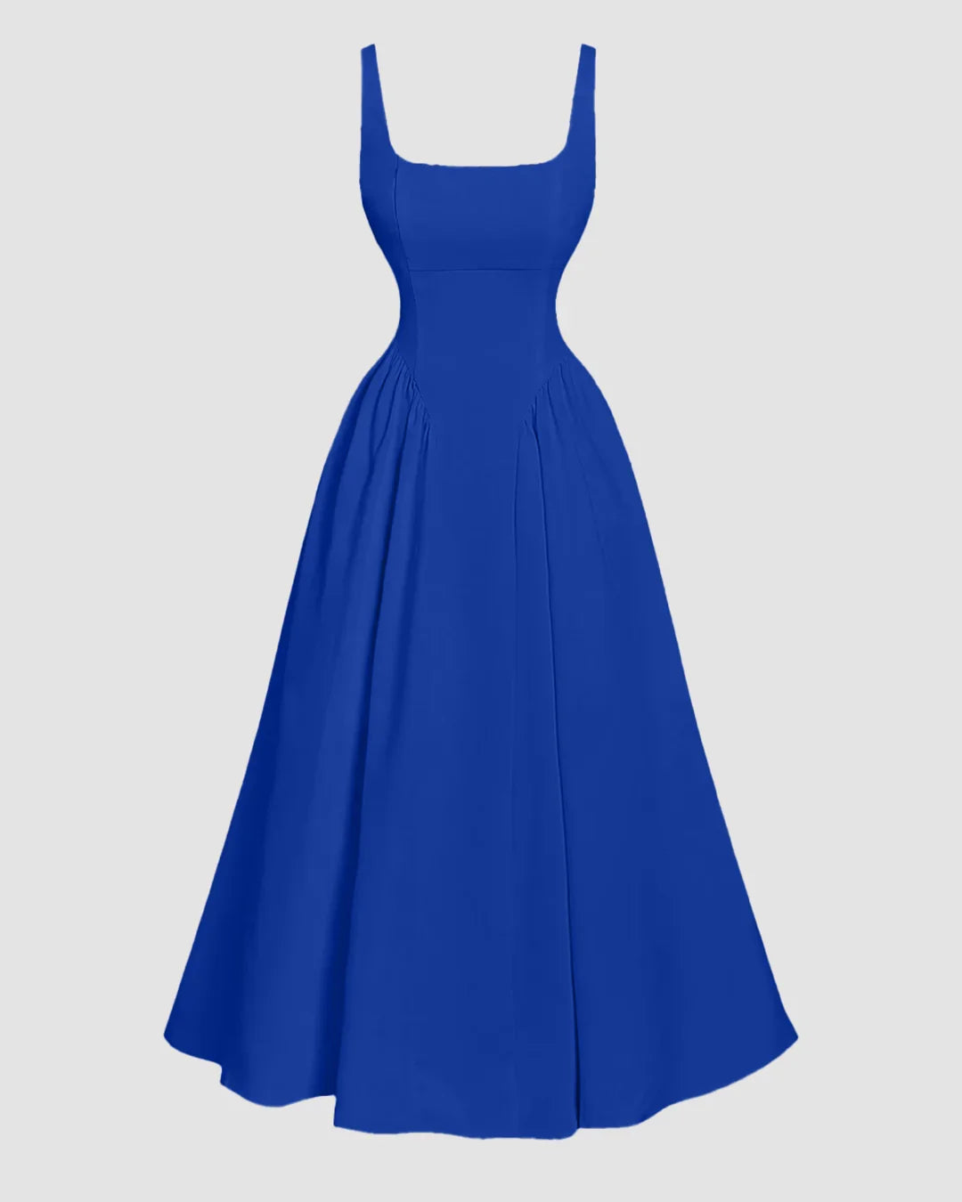 Sleeveless Bow Front Flared Maxi Dress in Surf