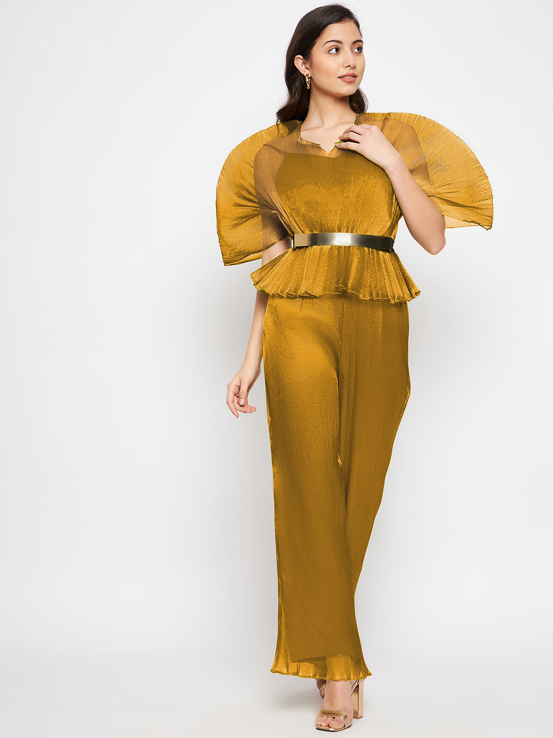 Pleated Organza Pants - Pinkkup