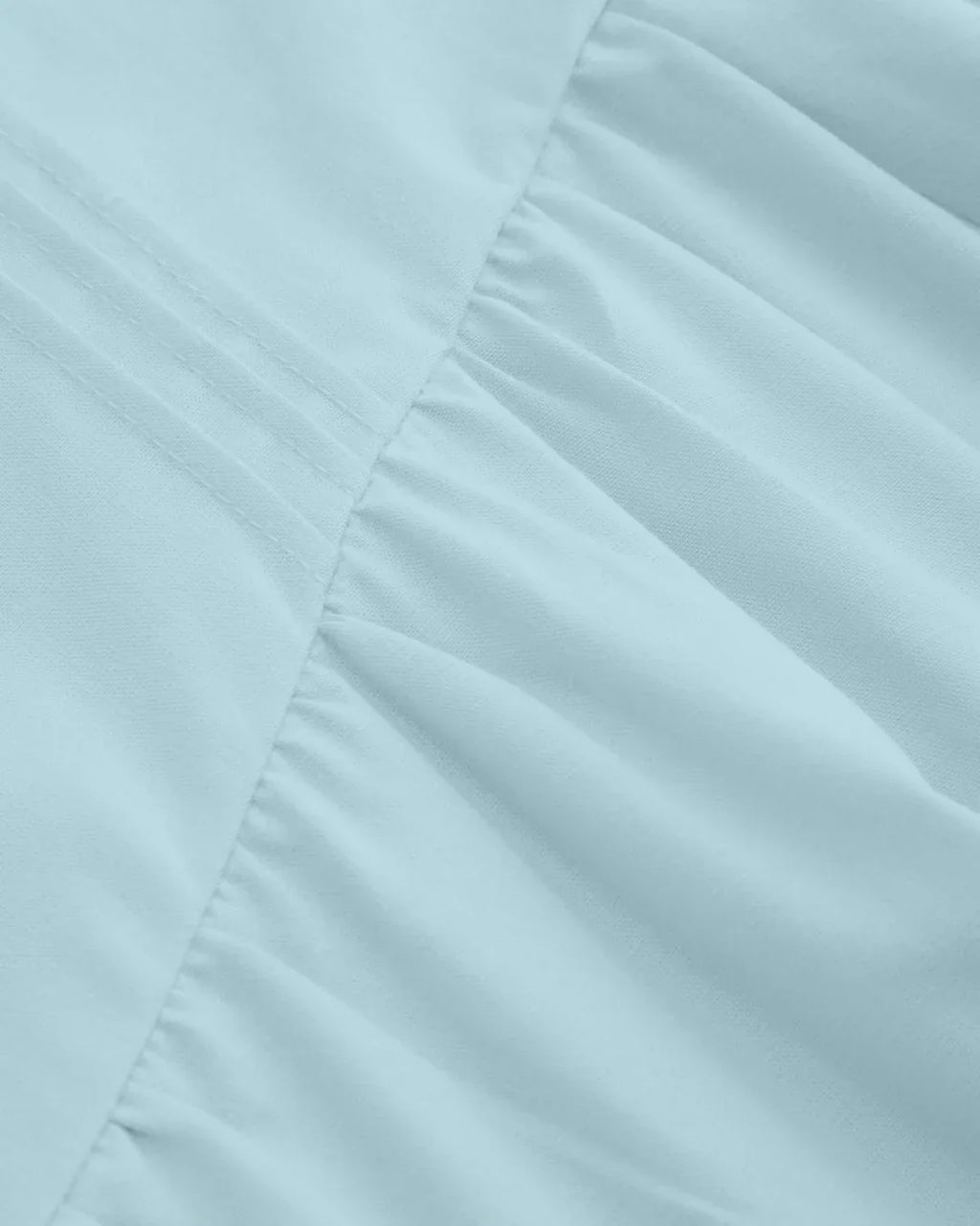 Square Neck Lace Up Ruffle Maxi Dress Curve & Plus in Powder Blue