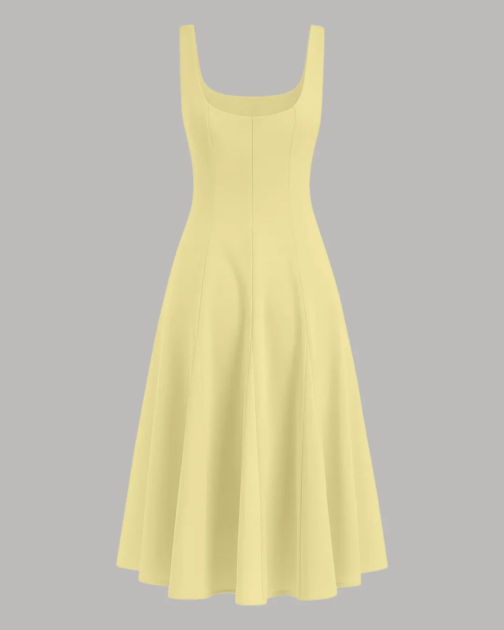 Sleeveless Fit and Flare Dress in Vanilla