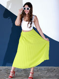 Pleated Midi Skirt - Pinkkup