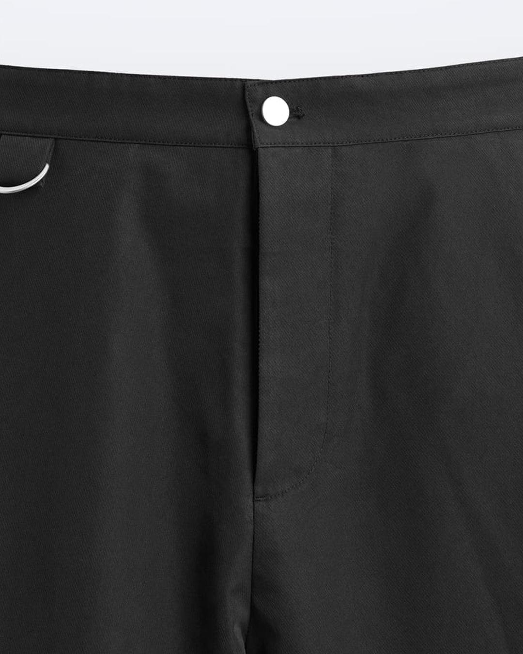 Men Wide Fit Black Cargo Trouser
