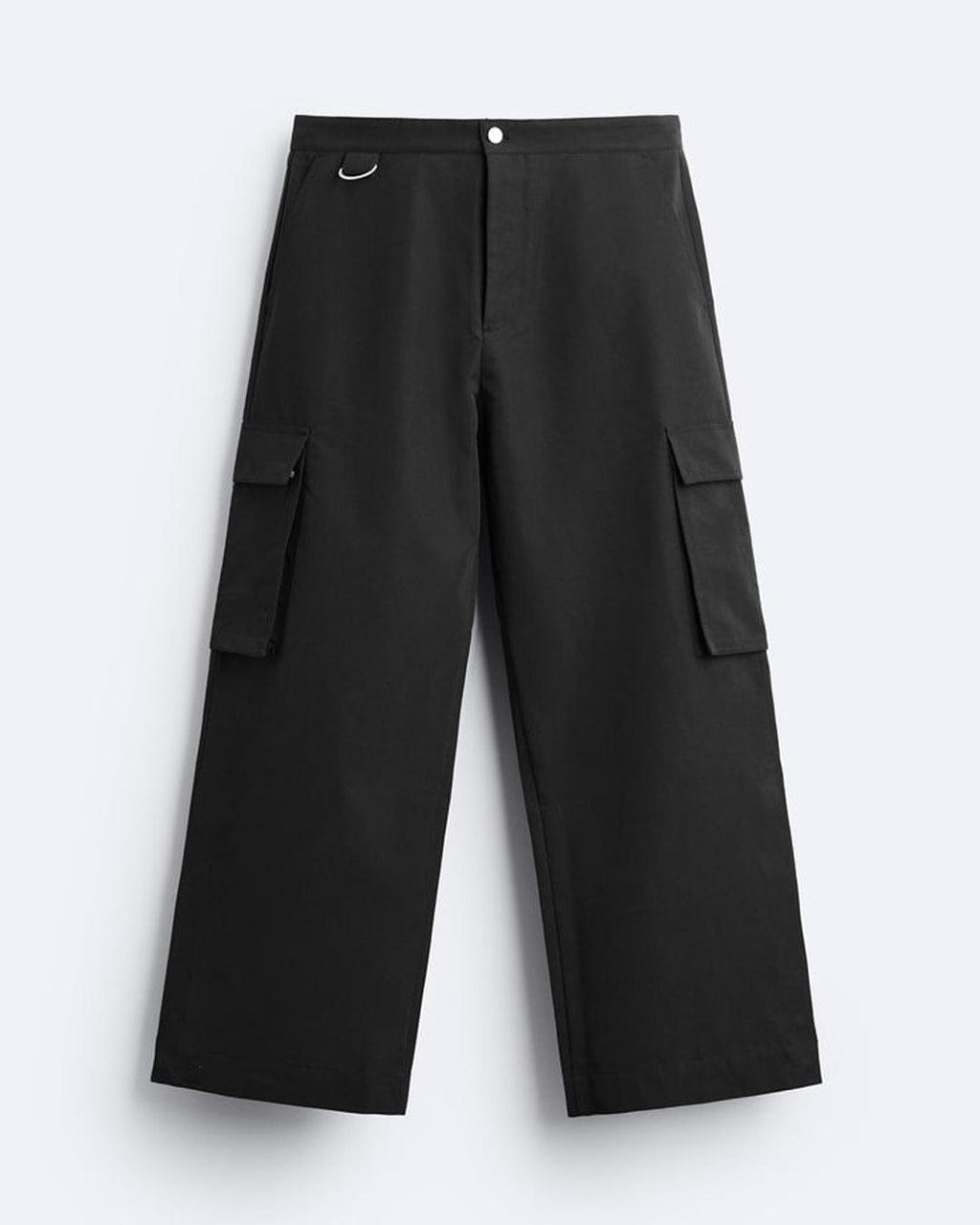 Men Wide Fit Black Cargo Trouser