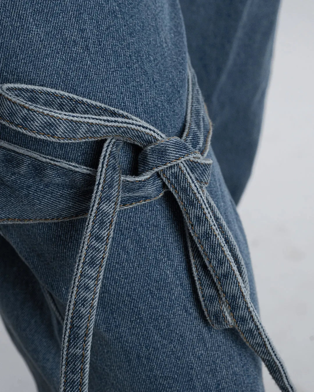 Blue High Waist Stylish Loose Cargo Jeans