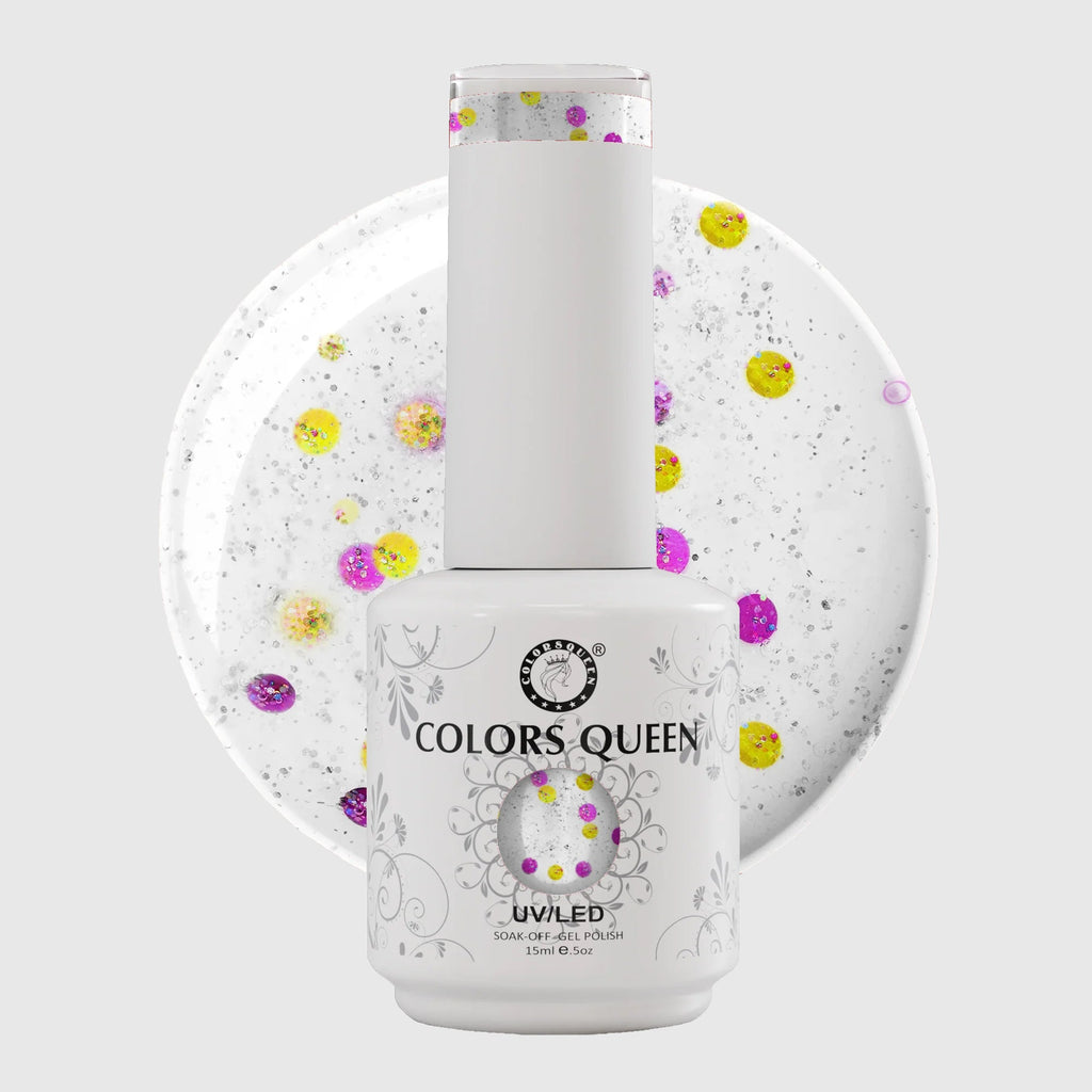 UV LED Soak Off Gel Polish - Glitter Nail Colors 