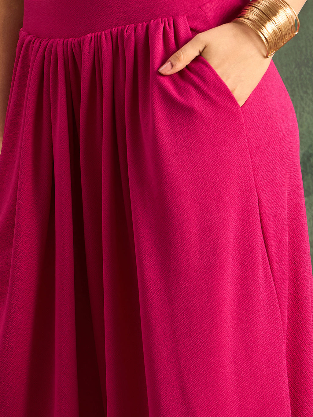 Stretchable Wrap Top & Flow Pants Co-Ord Set