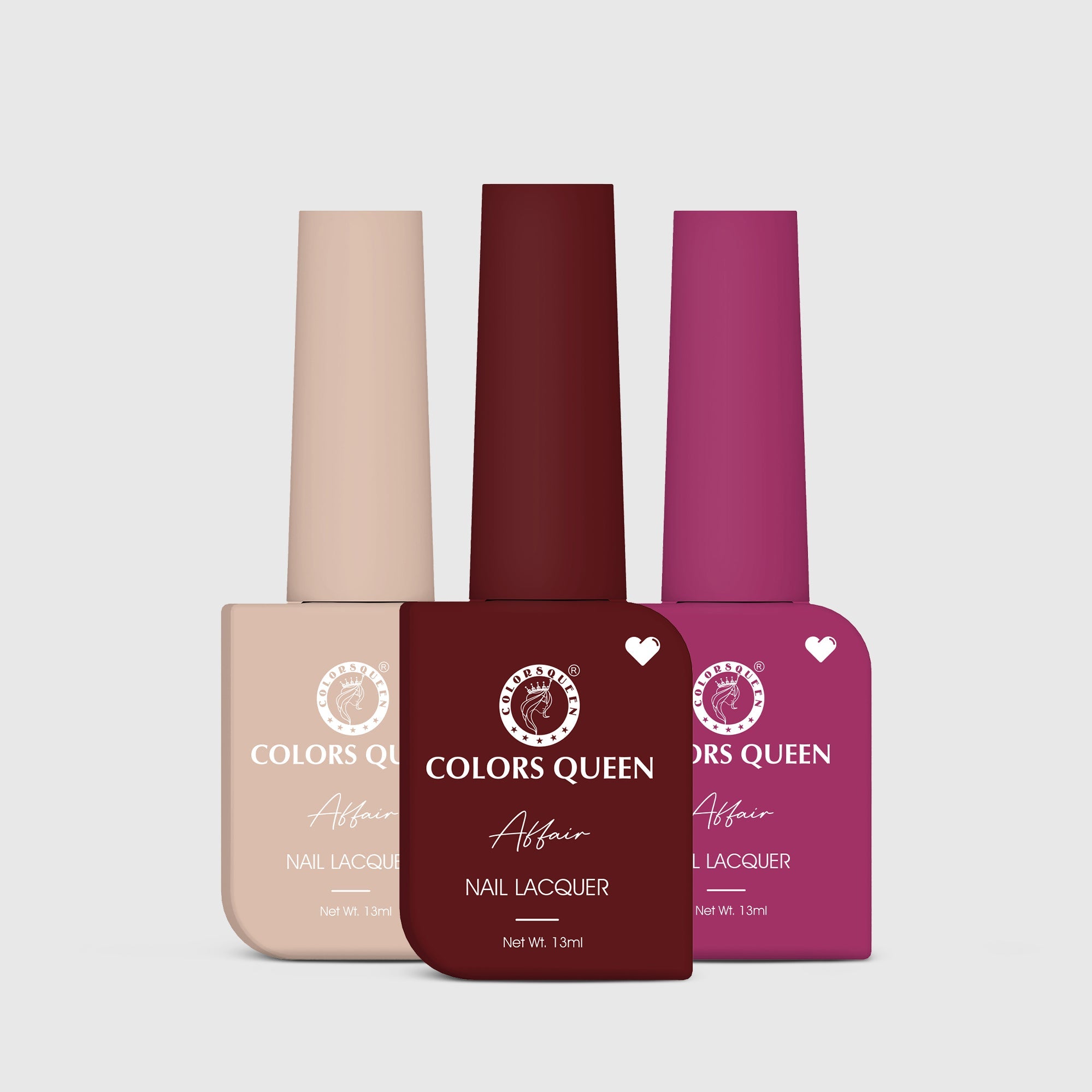 Affair Matte Nail Paint Set of 3 – Highly Pigmented Enamel