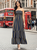 Strapless Smocked Maxi Dress - Pinkkup
