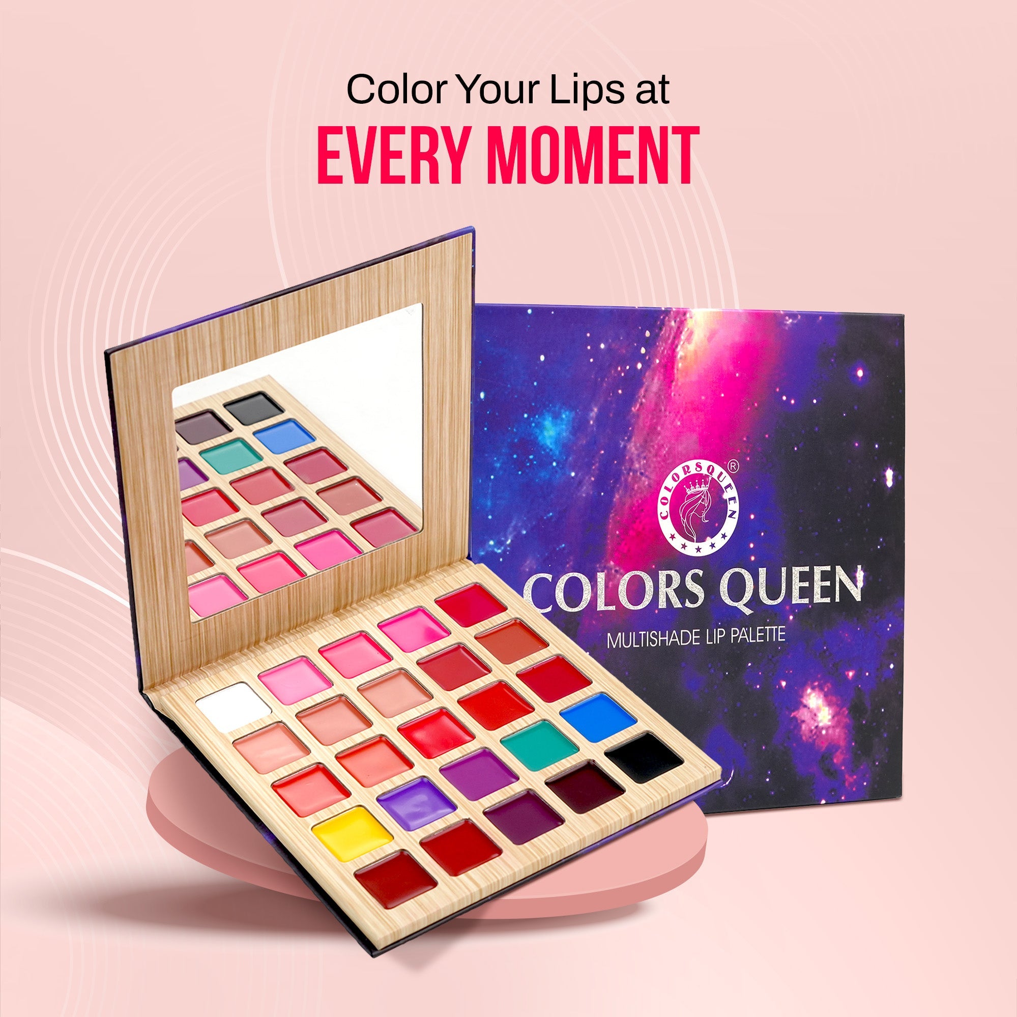 Lip Palette with 25 Creamy Matte & Vibrant Shades