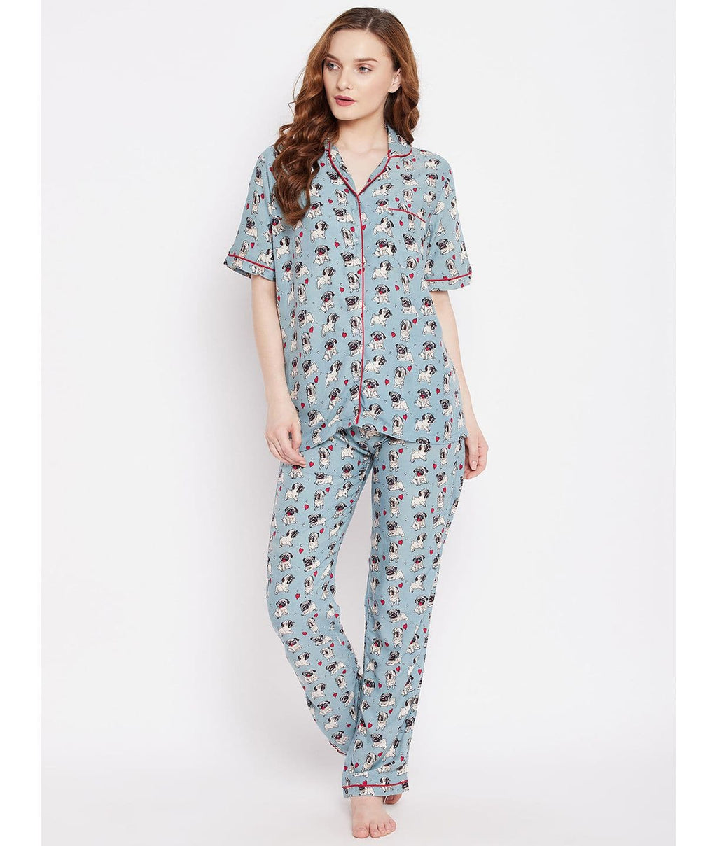 Printed Cotton Night Suit