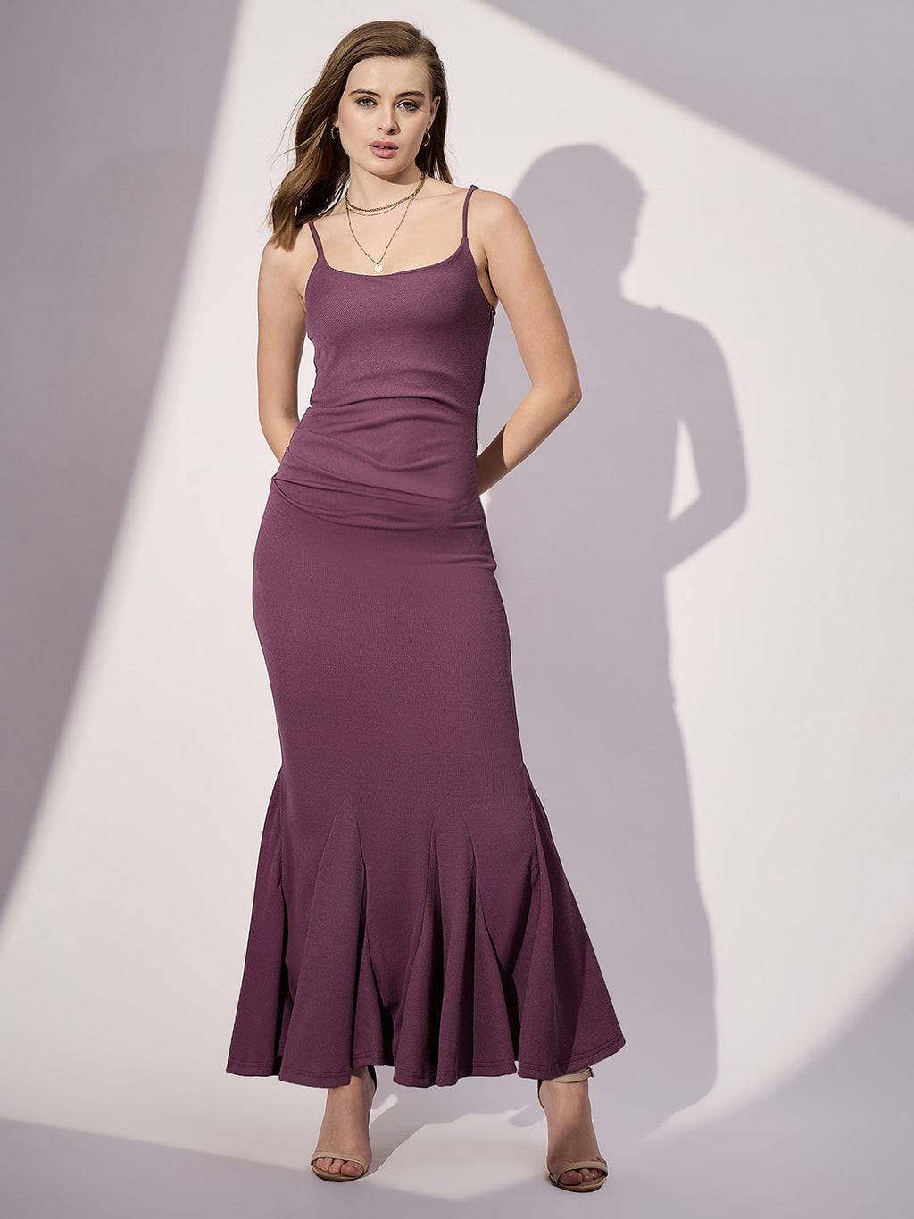 Stretchable Fishtail Maxi Dress
