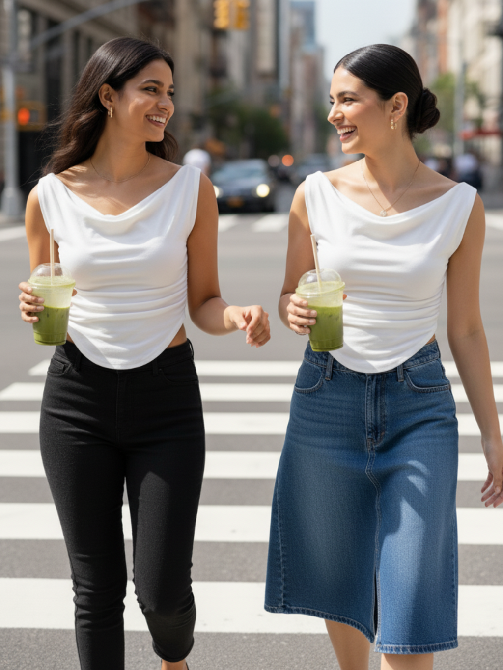 Cotton Stretchable Draped Crop Top - Pinkkup