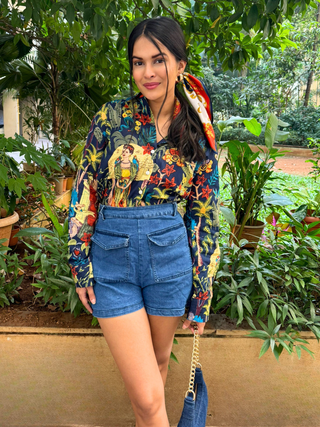 Printed Cotton Shirt - Pinkkup