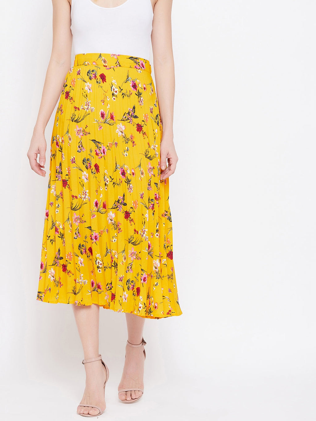 Pleated Midi Skirt