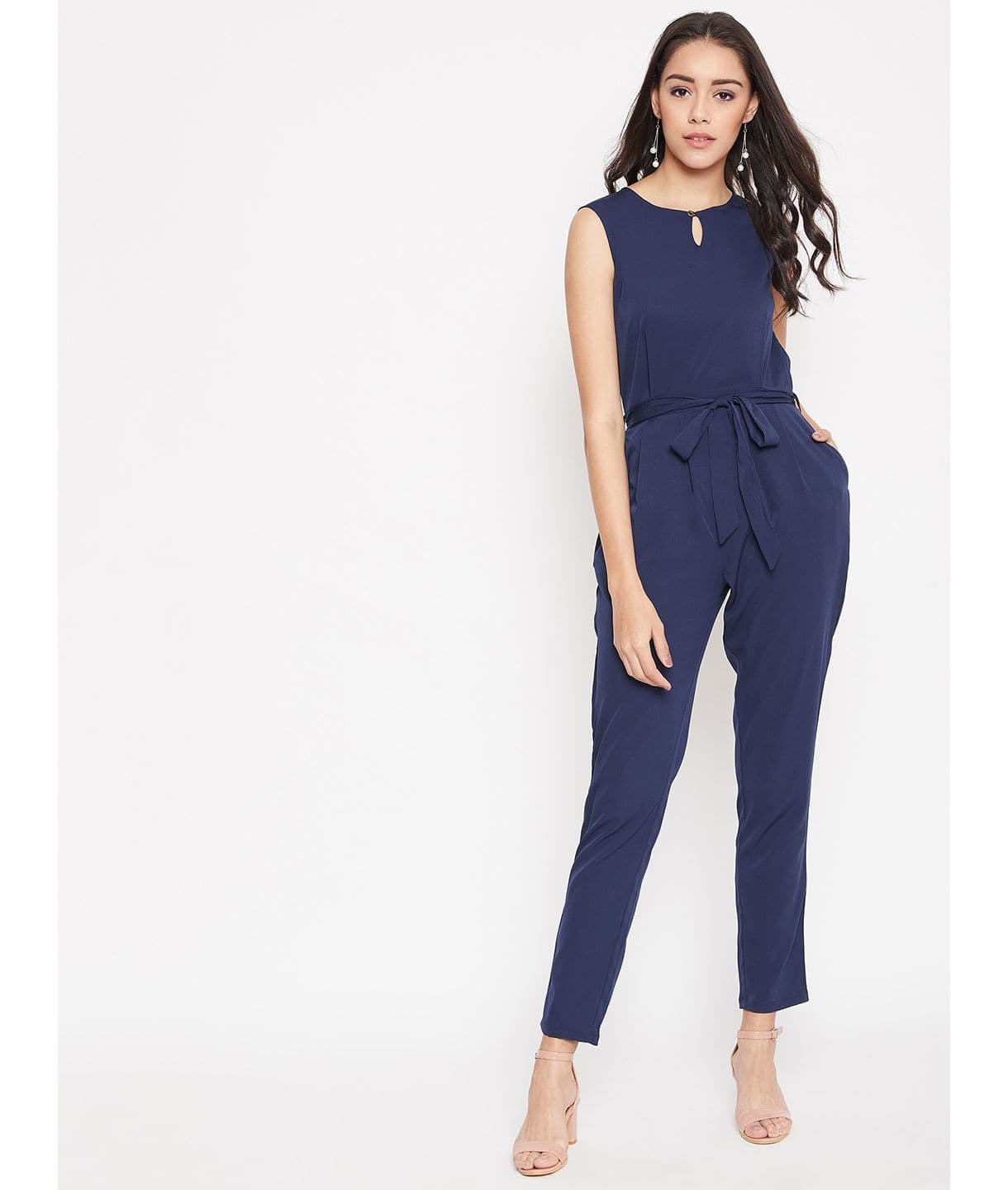 Keyhole Jumpsuit with Belt