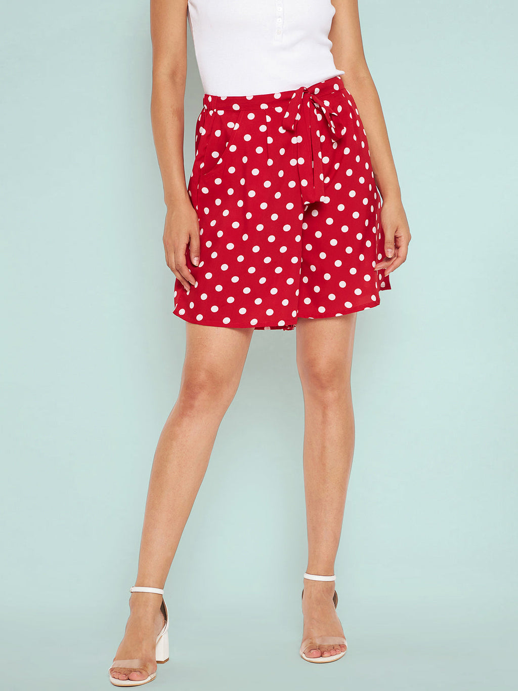 Elasticated Shorts With Belt