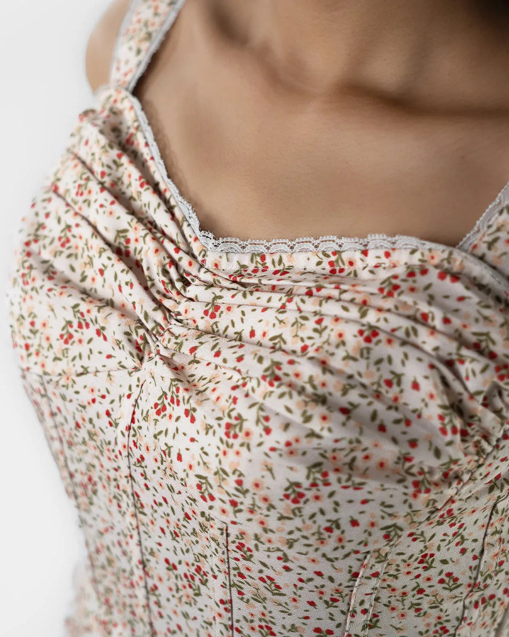 Sweetheart Neck Floral Printed Fit & Flare Maxi Dress