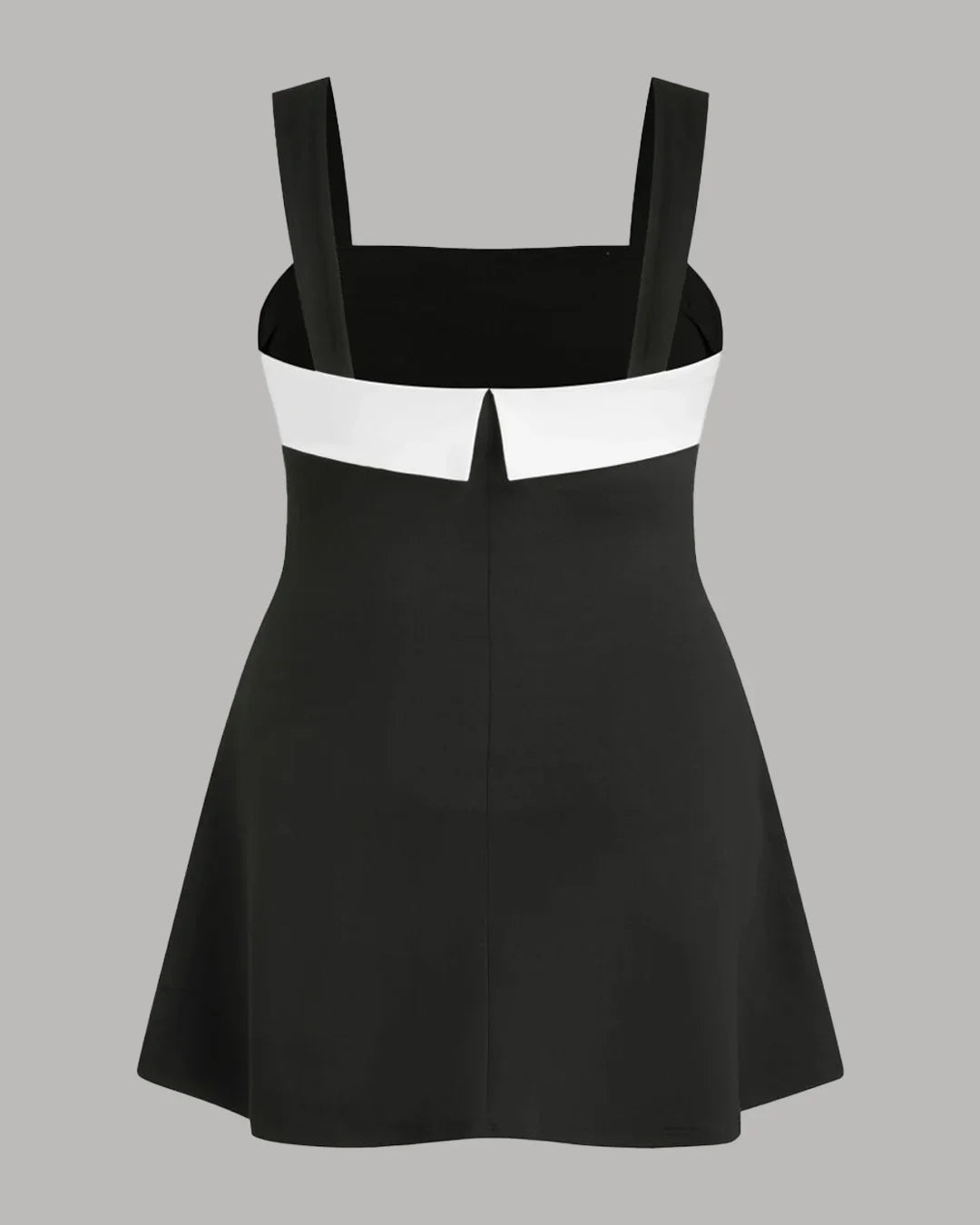 Colorblock Square Neck Sleeveless Mini Dress Curve & Plus