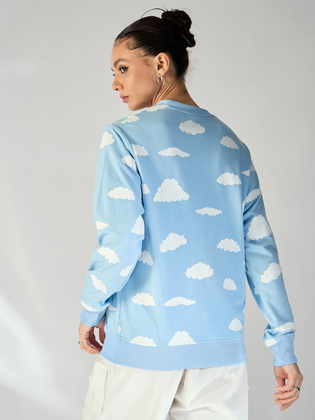 Cloud Printed Cotton Sweatshirt