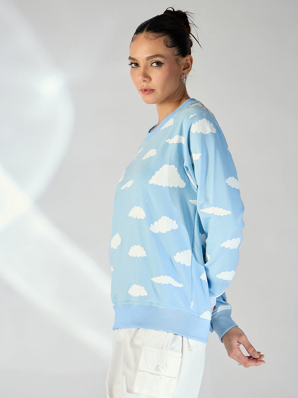 Cloud Printed Cotton Sweatshirt