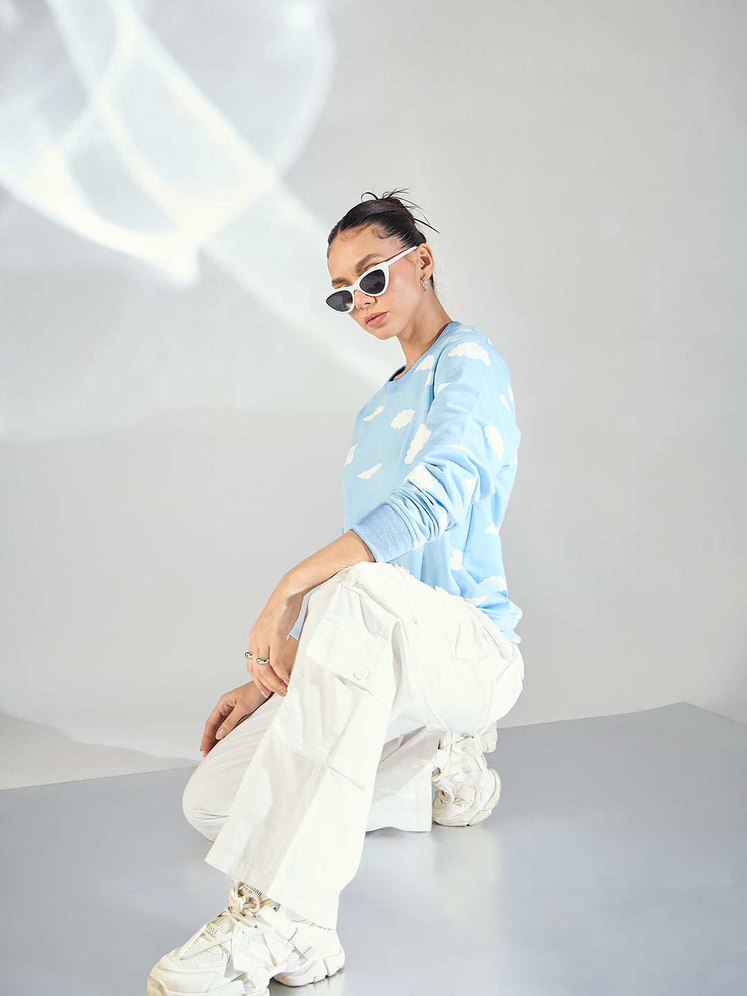 Cloud Printed Cotton Sweatshirt
