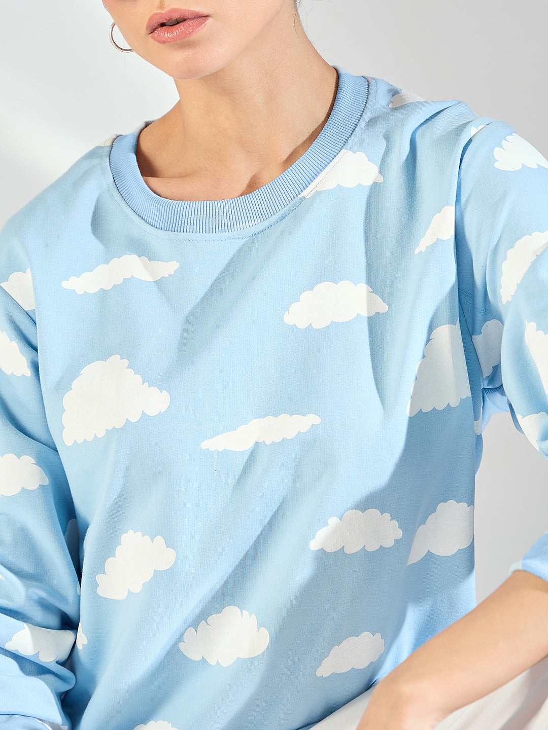 Cloud Printed Cotton Sweatshirt