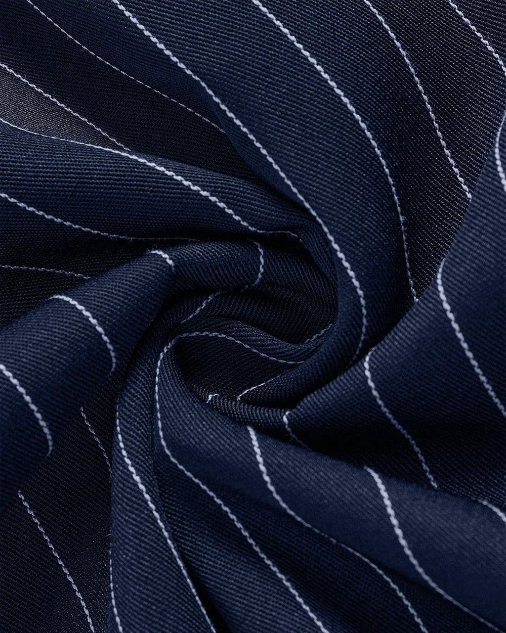 Navy Blue Casual Striped Tube Dress & Cropped Jacket Two-Piece Set